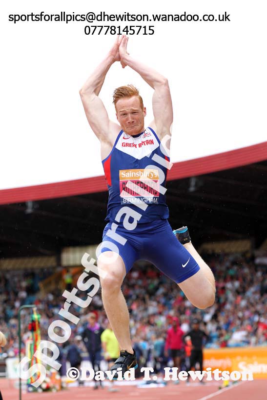 Mens long jump, Sainsbury's British Champs, Alexander Stadium, Birmingham. Photo: David T. Hewitson/Sprts for All Pics